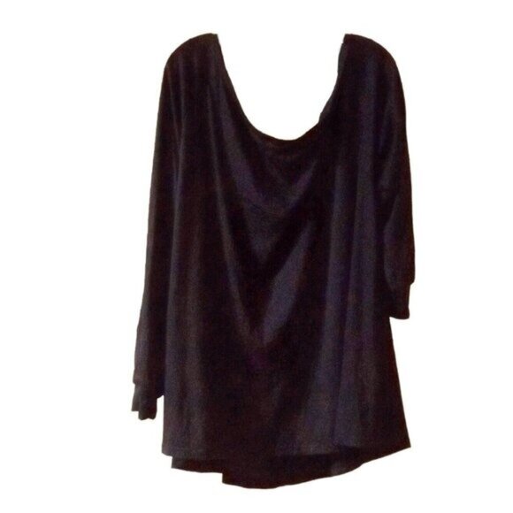 NWT- Plus Size 26 Long Sleeved Black Blouse - Picture 1 of 6